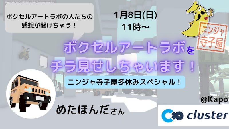 ボクセルアートラボちら見せしちゃいます！のアイキャッチ画像