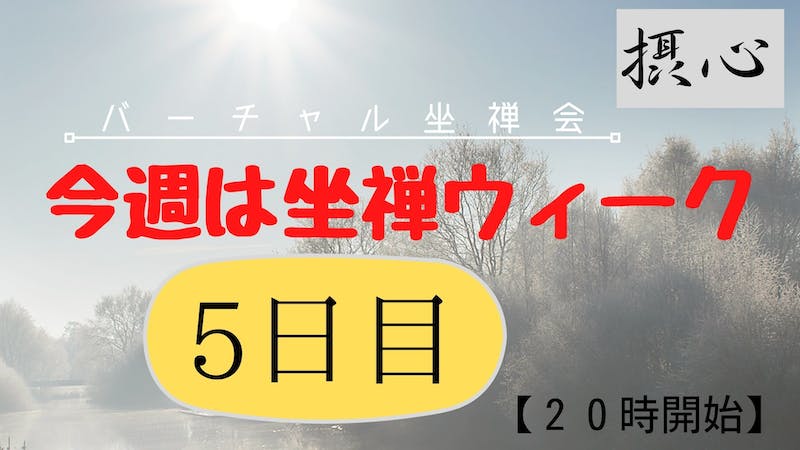 今週は坐禅ウィークのアイキャッチ画像