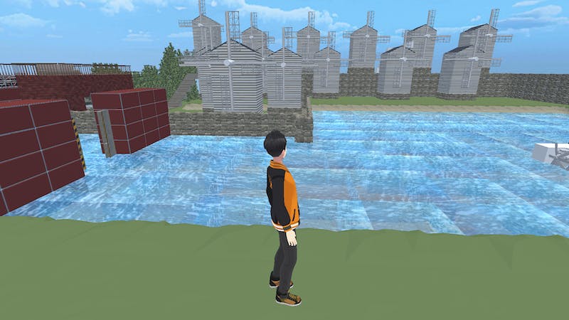 そよ風の風車と運河のアイキャッチ画像